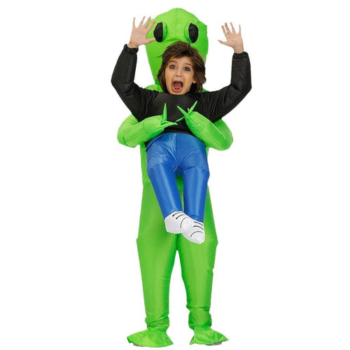 Alien Pick Me Up Inflatable Halloween Costume,Adults 4.9-6.3 ft,Teens-3.6-4.5ft